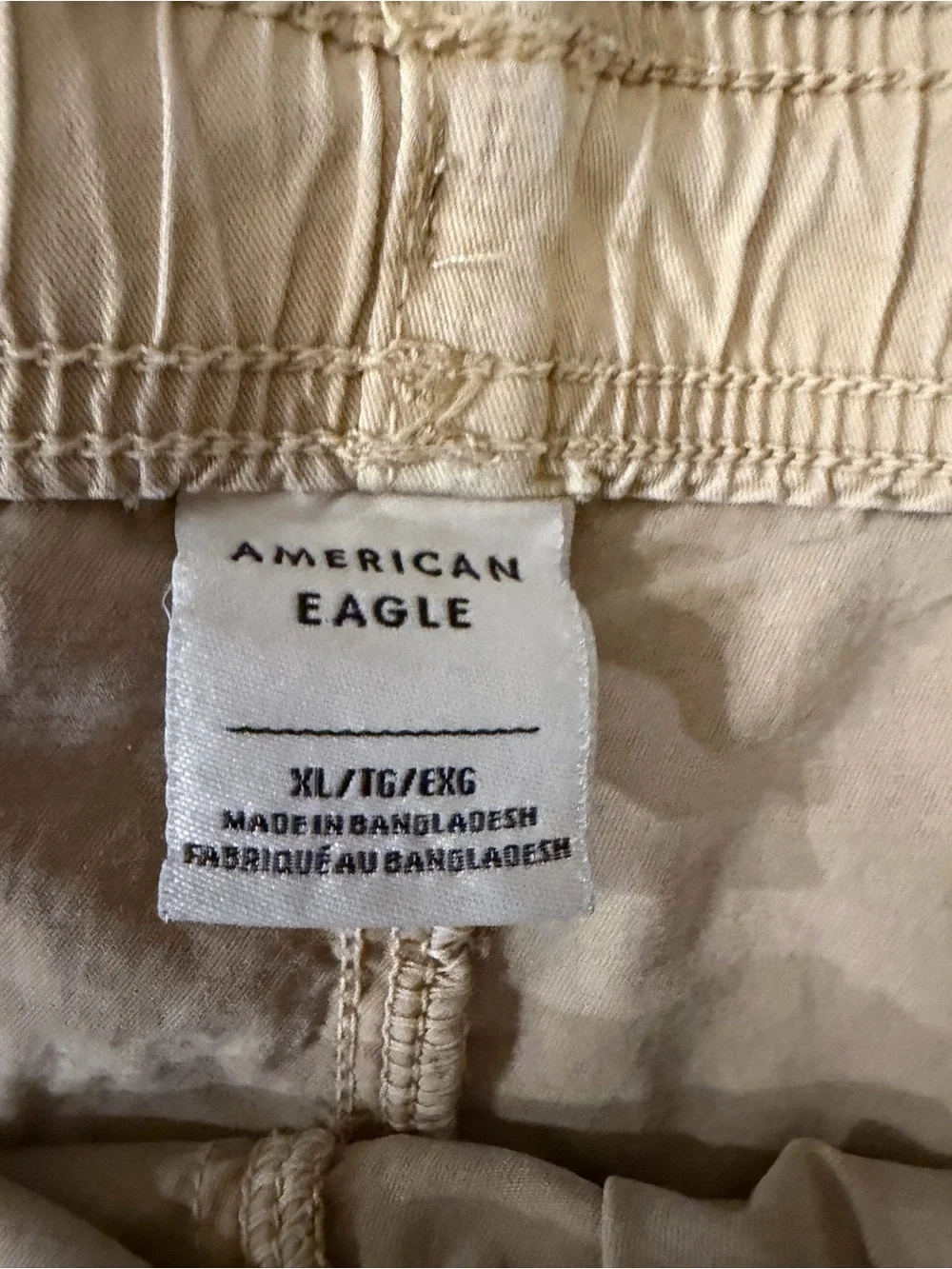 American Eagle Outfitters Cream Drawstring Men's Shorts